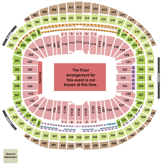 Allegiant Stadium WrestleMania Seating Chart