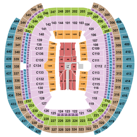 Allegiant Stadium WrestleMania Seating Chart