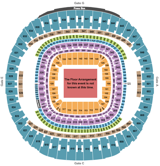 Caesars Superdome WrestleMania Seating Chart