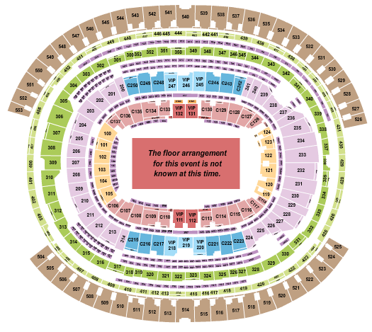 SoFi Stadium WrestleMania Seating Chart